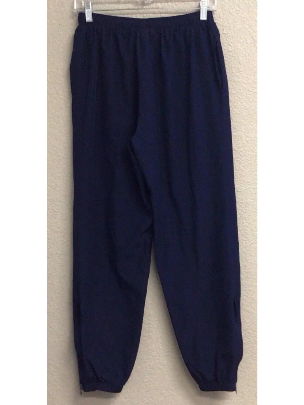 Vintage 90s Adidas Nylon Tracksuit Jacket and Pants Sportswear Size Medium Blue